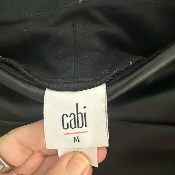 CAbi Black Faux Leather Tomboy leggings - Picture 3 of 4